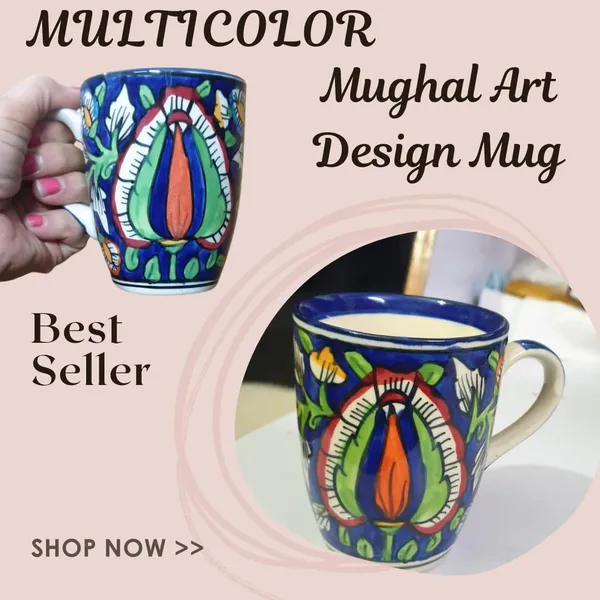 Multicolor_Mughal_Art_Handcrafted_Microwave_&_Dishwasher_Safe_Ceramic_Tea/_Coffee_Mug_(250_Ml)