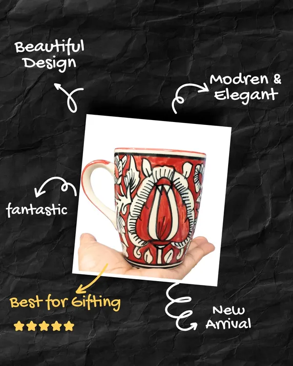 Red_Floral_Mughal_Art_Handcrafted_Ceramic_Tea/_Coffee_Mug_(250_Ml)