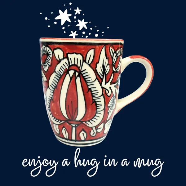 Red_Floral_Mughal_Art_Handcrafted_Ceramic_Tea/_Coffee_Mug_(250_Ml)