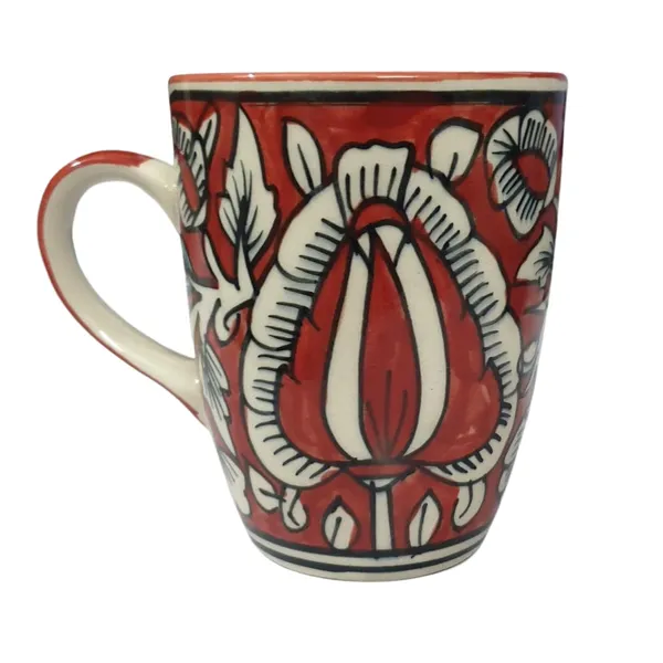 Red_Floral_Mughal_Art_Handcrafted_Ceramic_Tea/_Coffee_Mug_(250_Ml)