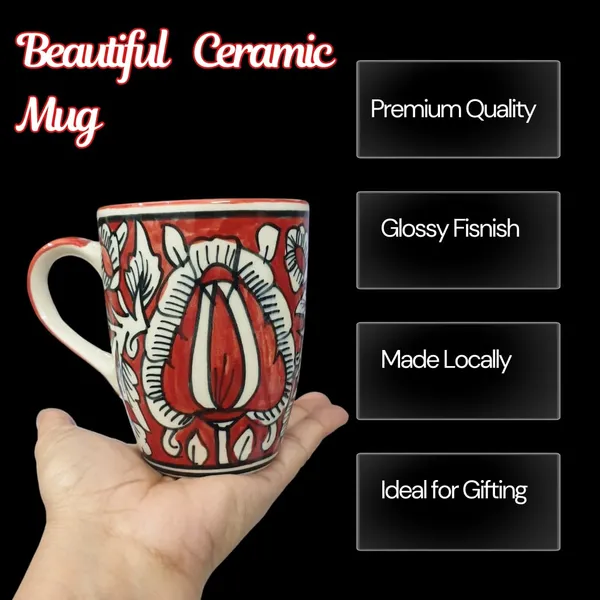 Red_Floral_Mughal_Art_Handcrafted_Ceramic_Tea/_Coffee_Mug_(250_Ml)