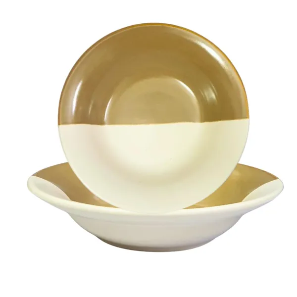 Brown_&_Off_White_Premium_Ceramic_Double-Tone_Design_(PAck_of_2),_Microwave_Safe_Pasta/_Noodles/_Soup_Plate_(9_X_2.5_Inch)