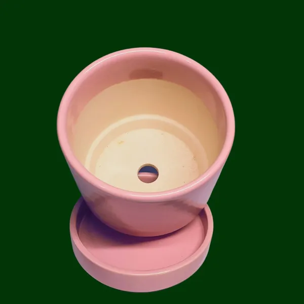 Pink_Beautiful_Ceramic_Tube_Shape_Planter_With_Plate_(Plant_Not_Included)