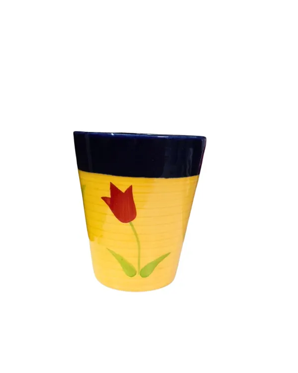 Brills_Handcrafted_Ceramic_Pot_for_Plants_�_Floral_Design_|_Made_in_India_|_Strong,_Chip-Resistant,_Color-Fade_Proof_|_Indoor_&_Outdoor_Flower_Planter_|_Easy_to_Clean_-_Yellow