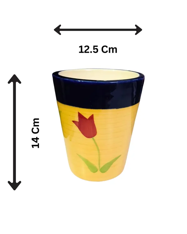 Brills_Handcrafted_Ceramic_Pot_for_Plants_�_Floral_Design_|_Made_in_India_|_Strong,_Chip-Resistant,_Color-Fade_Proof_|_Indoor_&_Outdoor_Flower_Planter_|_Easy_to_Clean_-_Yellow