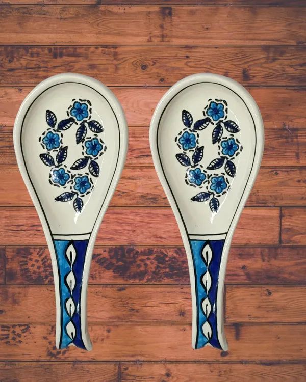 Blue_Ceramic_Serving_Spoon_Rest_Cum_Spatula_Holder_For_Kitchen_Counter_Top/_Dinning_Table_(25_Cm)