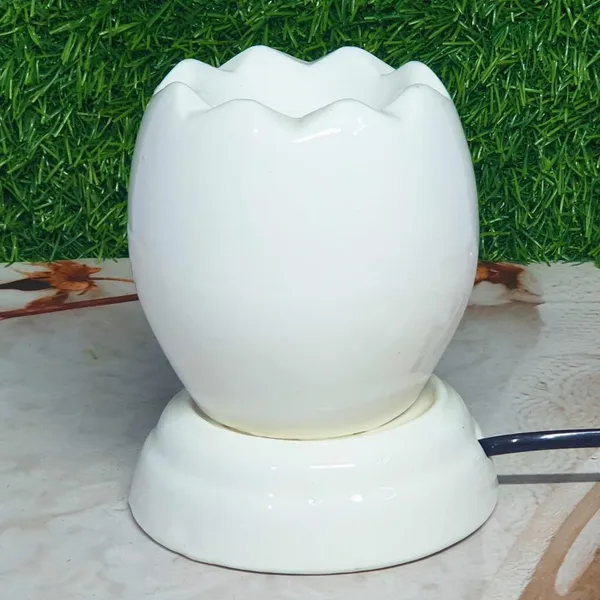 White_Elegant_Electric_Aroma_Oil_Burner/Diffuser_For_Home_Fragrance_&_Aromatherapy_(Free_Aroma_Oil)_(10L_X_10W_X_12H_Cm)