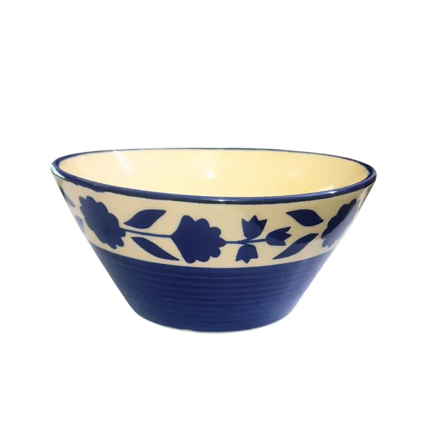 Glossy_Blue_&_White_Floral_Print_Ceramic_Serving/_Snack_Bowl_(500_Ml)