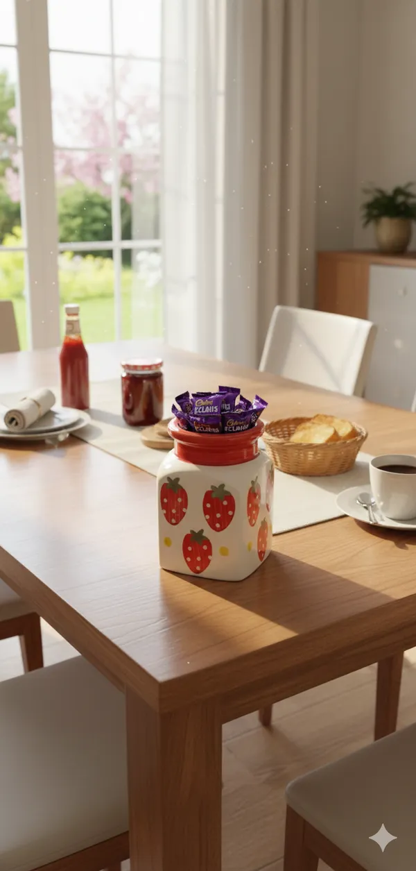 Floral_Ceramic_Canister_Set_of_2_I_Non-Toxic,_Lead-Free_Food_Storage_Jars_with_Natural_Wood_Lids_&_Metal_Caddy_I_Farmhouse_Cottage_Kitchen_Counter_Decor_for_Candies,_Sugar,_Tea