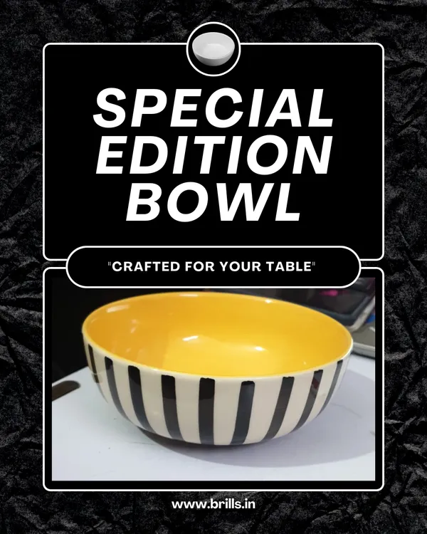 Handcrafted_Ceramic_Serving_Bowl_(Pack_of_1)_|_Yellow_Interior_&_Black_White_Striped_Design_|_8-Inch_Microwave_&_Dishwasher_Safe_|_Artisan_Made_in_India_for_Gravies,_Pasta,_&_Dinnerware