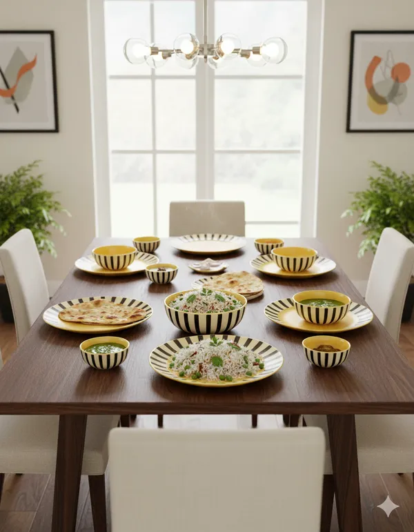Handcrafted_Ceramic_Serving_Bowl_(Pack_of_1)_|_Yellow_Interior_&_Black_White_Striped_Design_|_8-Inch_Microwave_&_Dishwasher_Safe_|_Artisan_Made_in_India_for_Gravies,_Pasta,_&_Dinnerware