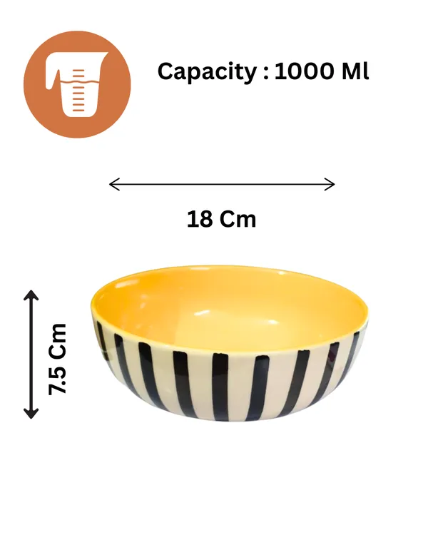 Handcrafted_Ceramic_Serving_Bowl_(Pack_of_1)_|_Yellow_Interior_&_Black_White_Striped_Design_|_8-Inch_Microwave_&_Dishwasher_Safe_|_Artisan_Made_in_India_for_Gravies,_Pasta,_&_Dinnerware
