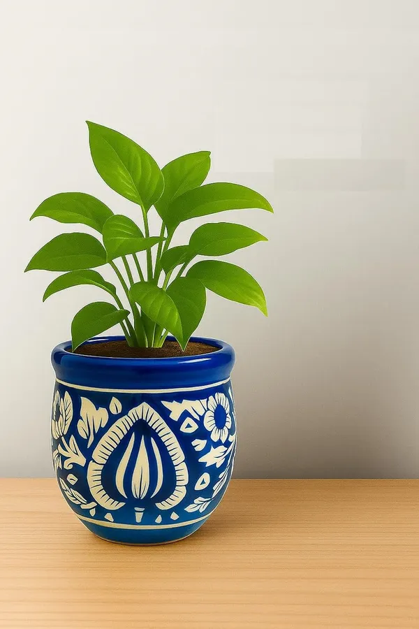 Blue_&_White_Beautiful_Handcrafted,_Mughal_Art_Design_Ceramic_Pot_For_Home,_Office_Or_Any_Space_(Plant_Not_Included)_(‎11D_X_11W_X_14H_Cm)