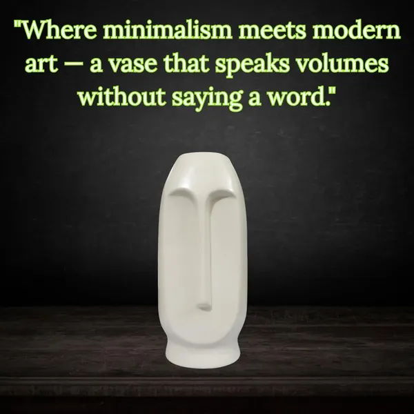 White_Glossy_Finish_Ceramic_Oblong_Face_Shape_Flower_Vase_(10_In._Dia.)