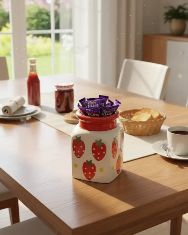 Strawberry_Ceramic_Canister_Set_of_2_Non-Toxic,_Lead-Free_Food_Storage_Jars_with_Natural_Wood_Lids_&_Metal_Caddy_Farmhouse_Cottage_Kitchen_Counter_Decor_for_Coffee,_Sugar,_Tea