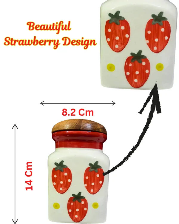 Strawberry_Ceramic_Canister_Set_of_2_Non-Toxic,_Lead-Free_Food_Storage_Jars_with_Natural_Wood_Lids_&_Metal_Caddy_Farmhouse_Cottage_Kitchen_Counter_Decor_for_Coffee,_Sugar,_Tea