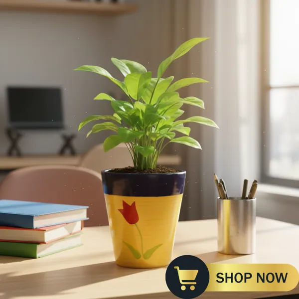 Brills_Handcrafted_Ceramic_Pot_for_Plants_�_Floral_Design_|_Made_in_India_|_Strong,_Chip-Resistant,_Color-Fade_Proof_|_Indoor_&_Outdoor_Flower_Planter_|_Easy_to_Clean_-_Yellow