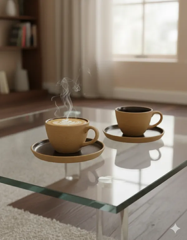 Stylish_Ceramic_Cup_&_Saucer_Set_(Set_of_2_cups_&_2_Saucer)_(Ideal_for_Coffee_Shots)_Microwave_&_Dishwasher_Safe_Tea/Coffee_Cup_|_Durable_Made_in_India_Ceramic_Mug_-_(Brown_&_Mud_Color)_-_Set_of_4_(2_Cup_+_2_Sacuer)