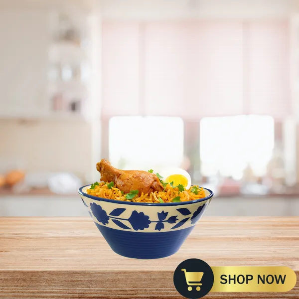 Glossy_Blue_&_White_Floral_Print_Ceramic_Serving/_Snack_Bowl_(500_Ml)
