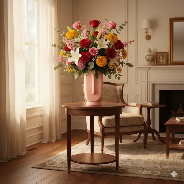 Pink_Glossy_Finish_Ceramic_Oblong_Face_Shape_Flower_Vase_(Pack_Of_1)_(11_Inch)