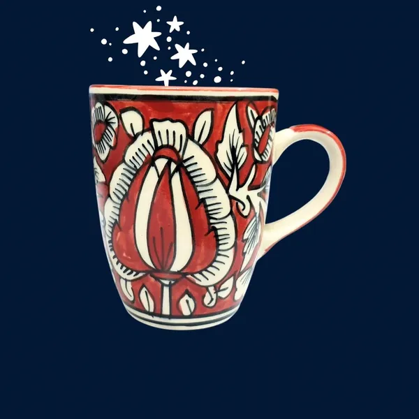 Red_Floral_Mughal_Art_Handcrafted_Ceramic_Tea/_Coffee_Mug_(250_Ml)