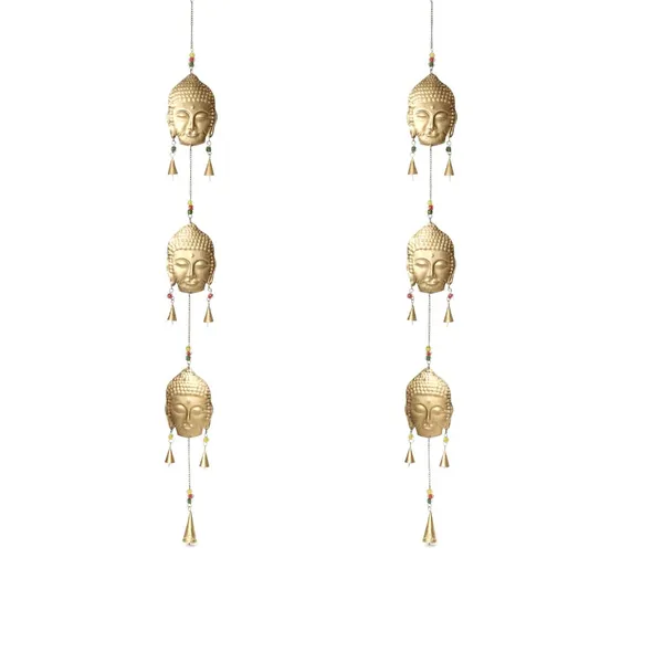 Pack_of_2_Metal_Wall_Hanging_Buddha_Face_design_Latkan_with__Hanging_Bells