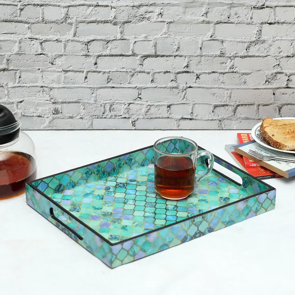 Aqua_Wooden_Wooden_Enamel_Coated_Rectangular_Serving_Tray_,_Multipurpose_Tray_For_Home_&_Dining_Table_,_Festive_Decor_Wooden_Tray_With_Handles_(_(38X28X4)Cm_)