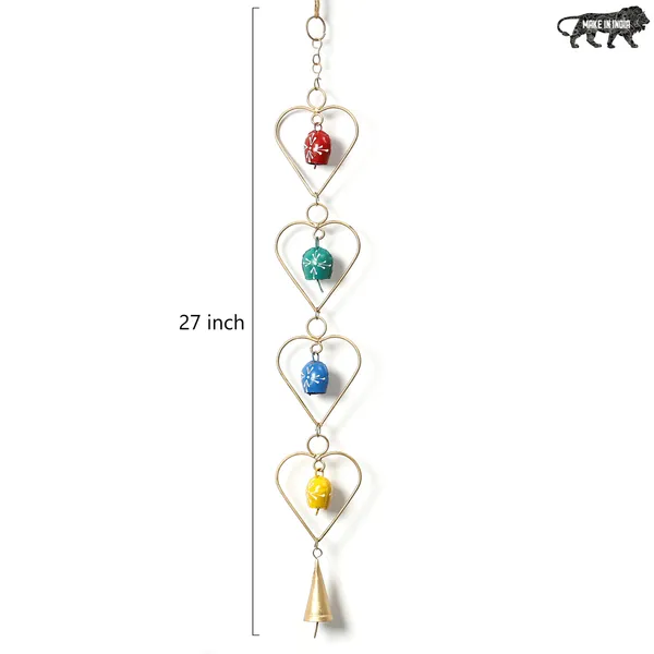 Pack_of_2_Metal_Wall_Hanging_Windchime_with_Heart_shape_design_with_Colored_Hanging_CowBells