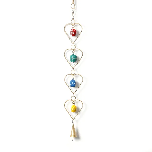 Pack_of_2_Metal_Wall_Hanging_Windchime_with_Heart_shape_design_with_Colored_Hanging_CowBells