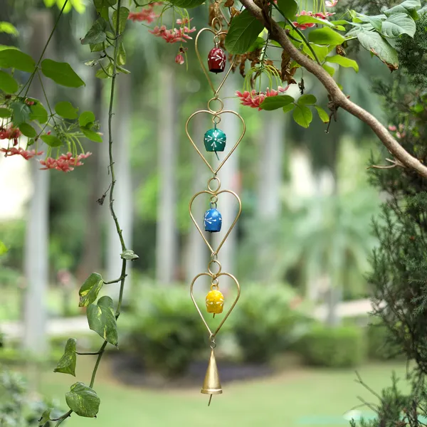 Pack_of_2_Metal_Wall_Hanging_Windchime_with_Heart_shape_design_with_Colored_Hanging_CowBells