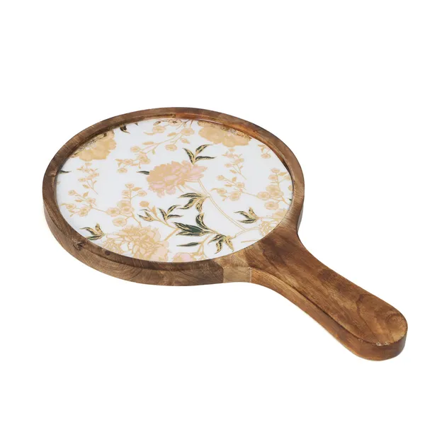Multicolor_Wooden_Enamel_Coated_Round_Pizza_Serving_Platter_In_Mangowood_,_Snacks_Platter_For_Home_&_Dining_Table_,_Multipurpose_Tray_,_Serving_Tray_With_Handle_(_(25X25)Cm_)