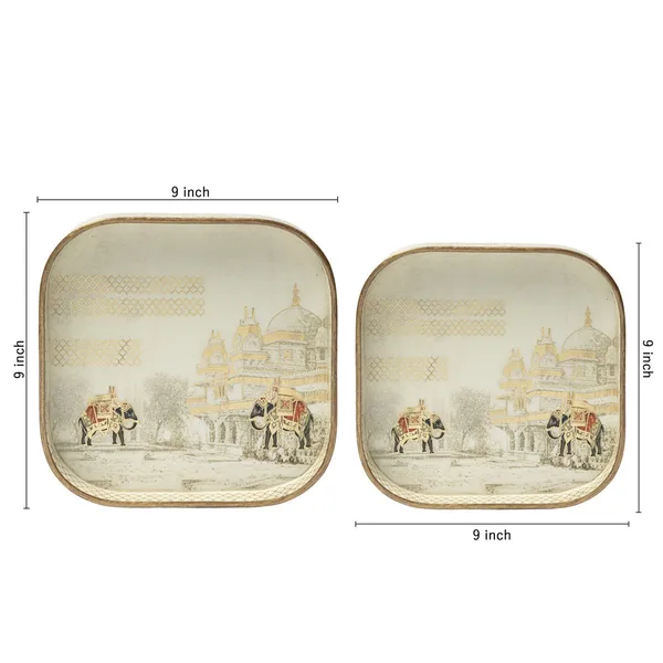 Wooden_Enamel_Coated_Square_Set_of_2_Trays_|_Serving_Tray_for_Home_&_Dining_Table_|_Printed_Multipurpose_Trays__(8x8_,_9x9_Inches)