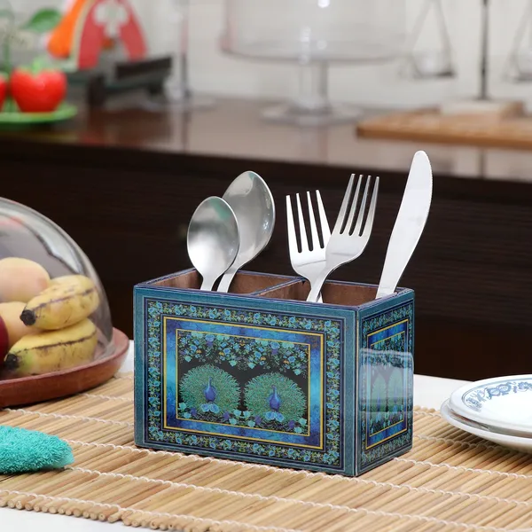 Enamel_Coated_Multiutility_Wooden_Holders_with_2_Sections_|_Spoon_Stand_Chammach_Holder|_Pen_Stand_(15x10_cm)