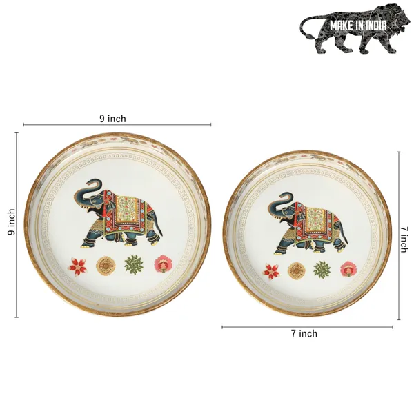 Wooden_Enamel_Coated_Round__Set_of_2_Trays_|_Serving_Tray_for_Home_&_Dining_Table_|_Printed_Multipurpose_Trays__(7x7_,_9x9_Inches)