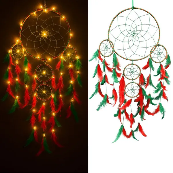 Dream_Catcher_with_Lights_Wall_Hanging_with_5_Ring_with_Red_&_Green_Feathers_and_Lights_for_Home_D?cor,_Diwali_Gifting_Hanging_Decoration