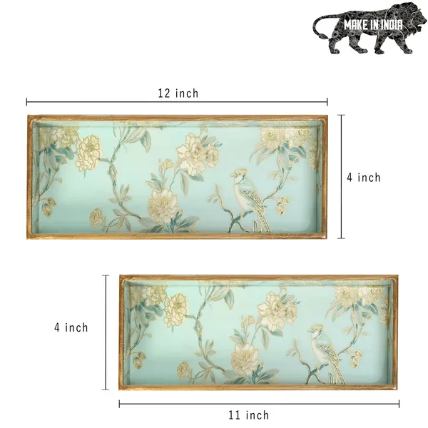 Wooden_Enamel_Coated_Rectangle_Set_of_2_Trays_|_Serving_Tray_for_Home_&_Dining_Table_|_Printed_Multipurpose_Trays__(12x5_,_11x4_Inches)