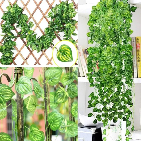 Artificial_Small_Watermelon_Leaf_Creeper_Decorative_Hanging_Greenery_Vine_For_Home_Wall_Decoration_Balcony_Garden_Indoor_Outdoor_And_Event_Decor_Pack_of_12
