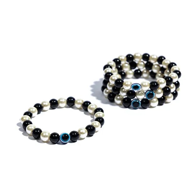Pack_of_4_Black_&_White_Beaded_Handmade_Evil_Eye_Nazariya_Bracelet_For_Men_and_Women_|_Beaded_Stretch_Bracelet_with_Evil_Eye_Bead_|__Stackable_Daily_Wear_Protection_Bracelet