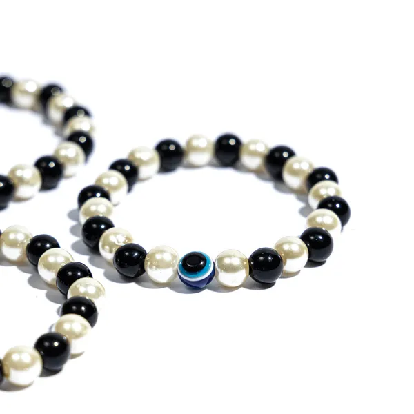 Pack_of_4_Black_&_White_Beaded_Handmade_Evil_Eye_Nazariya_Bracelet_For_Men_and_Women_|_Beaded_Stretch_Bracelet_with_Evil_Eye_Bead_|__Stackable_Daily_Wear_Protection_Bracelet