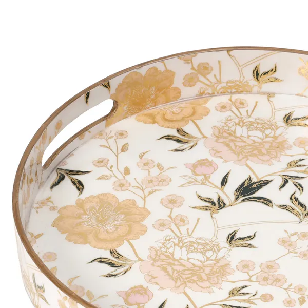 Multicolor_Wooden_Waterproof_Wooden_Enamel_Coated_Round_Serving_Tray_With_Handles_For_Home_&_Dining_Table_,_Multipurpose_Tray_,_Serving_Tray_(_(33X33X5)Cm_)