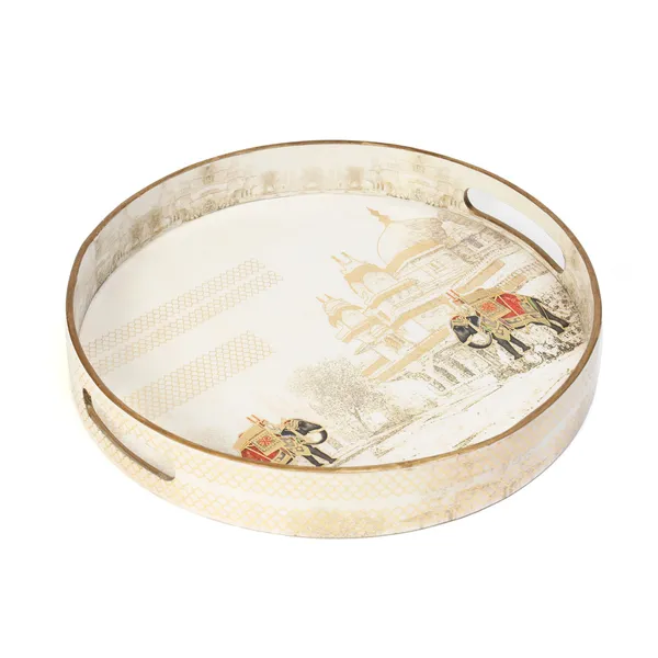 Cream_&_Gold_Wooden_Waterproof_Wooden_Enamel_Coated_Round_Serving_Tray_With_Handles_For_Home_&_Dining_Table_,_Multipurpose_Tray_,_Serving_Tray_(_(33X33X5)Cm_)