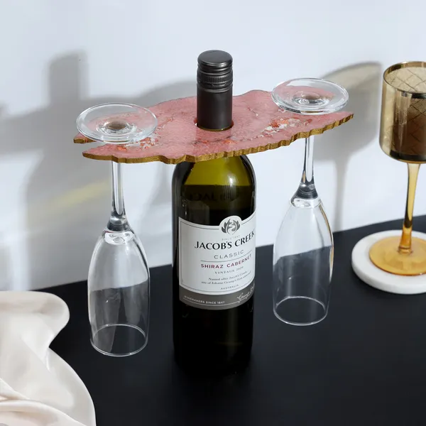 Pink_Resin_Wine_Bottle_Holder_In_Resin_For_Home_And_Dining_Table_Decor_(_(24X10)Cm_)