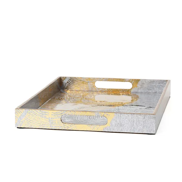 White_&_Gold_Wooden_Waterproof_Wooden_Enamel_Coated_Rectangular_Serving_Tray_With_Handles_For_Home_&_Dining_Table_,_Multipurpose_Tray_,_Serving_Tray_(_(38X28X5)Cm_)
