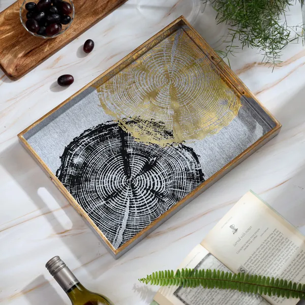 White_&_Gold_Wooden_Waterproof_Wooden_Enamel_Coated_Rectangular_Serving_Tray_With_Handles_For_Home_&_Dining_Table_,_Multipurpose_Tray_,_Serving_Tray_(_(38X28X5)Cm_)