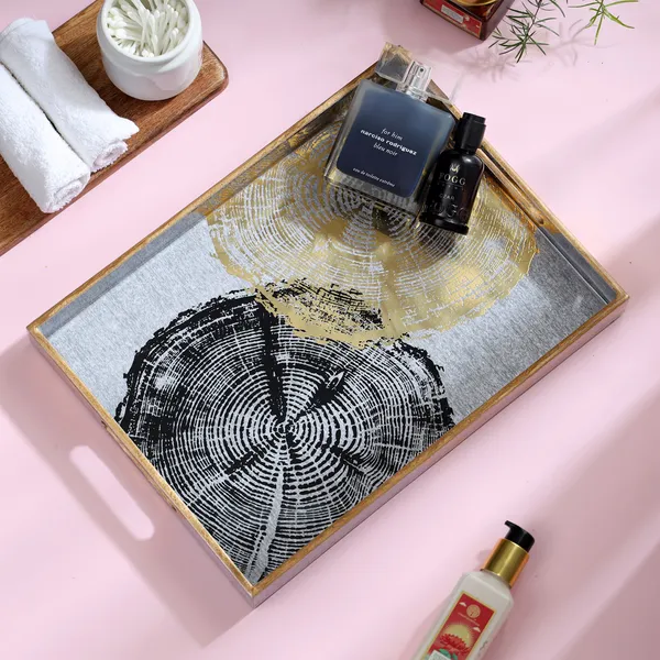 White_&_Gold_Wooden_Waterproof_Wooden_Enamel_Coated_Rectangular_Serving_Tray_With_Handles_For_Home_&_Dining_Table_,_Multipurpose_Tray_,_Serving_Tray_(_(38X28X5)Cm_)
