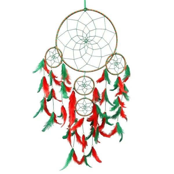 Pack_of_2_Big_Dream_Catcher_Wall_Hanging_with_5_Ring_with_Multicolor_Feathers_for_Home_Décor,_Festive_Gifting_Hanging_Decoration_(29.5x7.5_inch)