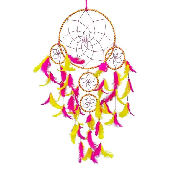 Pack_of_2_Big_Dream_Catcher_Wall_Hanging_with_5_Ring_with_Multicolor_Feathers_for_Home_Décor,_Festive_Gifting_Hanging_Decoration_(29.5x7.5_inch)