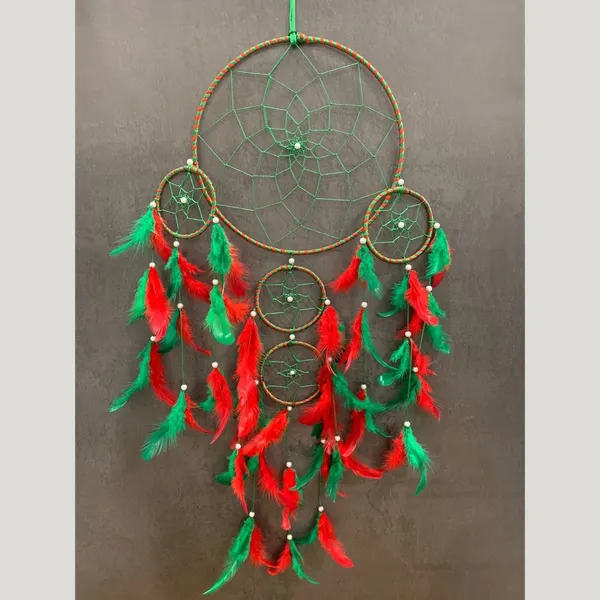 Pack_of_2_Big_Dream_Catcher_Wall_Hanging_with_5_Ring_with_Multicolor_Feathers_for_Home_Décor,_Festive_Gifting_Hanging_Decoration_(29.5x7.5_inch)