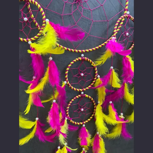 Pack_of_2_Big_Dream_Catcher_Wall_Hanging_with_5_Ring_with_Multicolor_Feathers_for_Home_Décor,_Festive_Gifting_Hanging_Decoration_(29.5x7.5_inch)