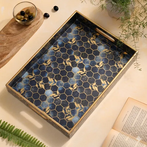 Blue_&_Gold_Wooden_Waterproof_Wooden_Enamel_Coated_Rectangular_Serving_Tray_With_Handles_For_Home_&_Dining_Table_,_Multipurpose_Tray_,_Serving_Tray_(_(38X28X5)Cm_)
